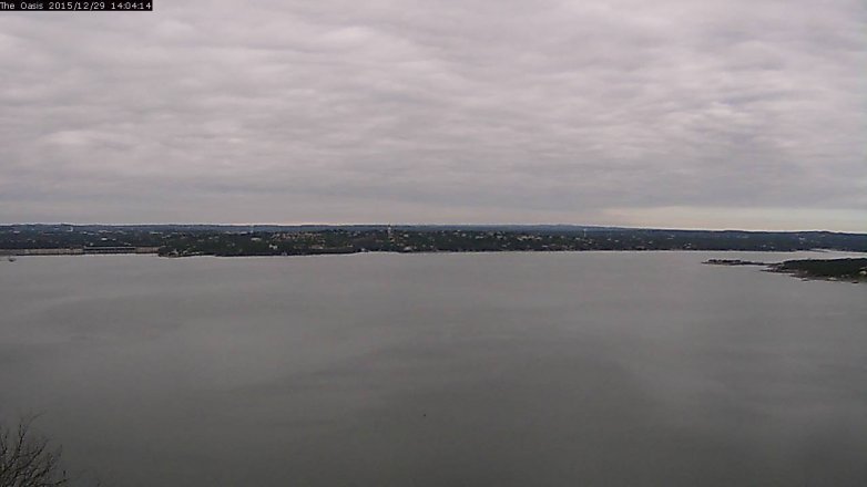 Lake Travis webcam, December 29, 2015 1:10 PM CT