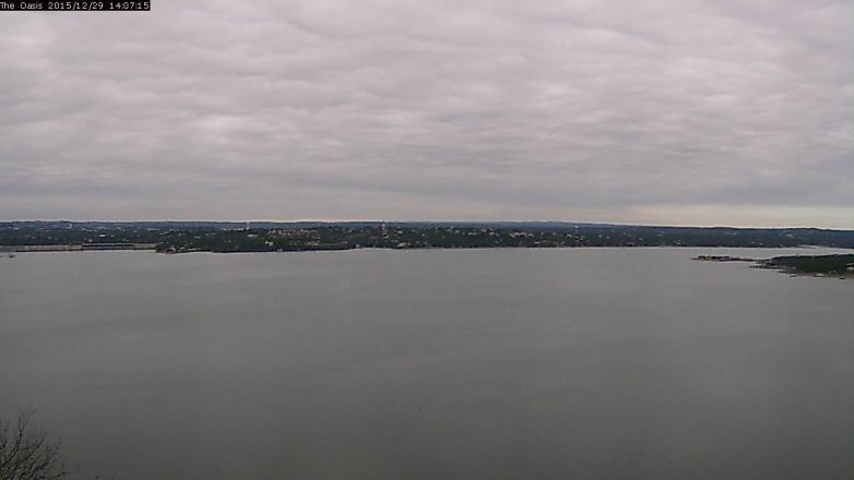 Lake Travis webcam, December 29, 2015 1:15 PM CT