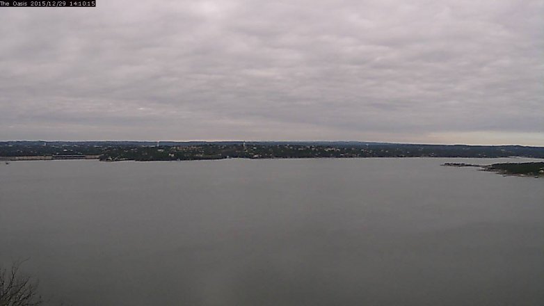 Lake Travis webcam, December 29, 2015 1:20 PM CT