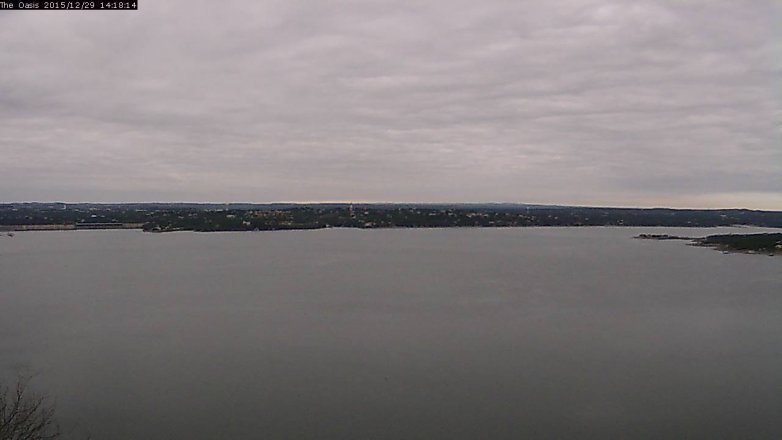 Lake Travis webcam, December 29, 2015 1:25 PM CT