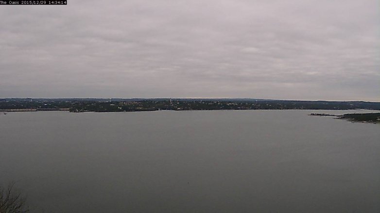 Lake Travis webcam, December 29, 2015 1:40 PM CT