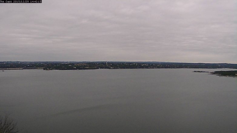 Lake Travis webcam, December 29, 2015 1:50 PM CT