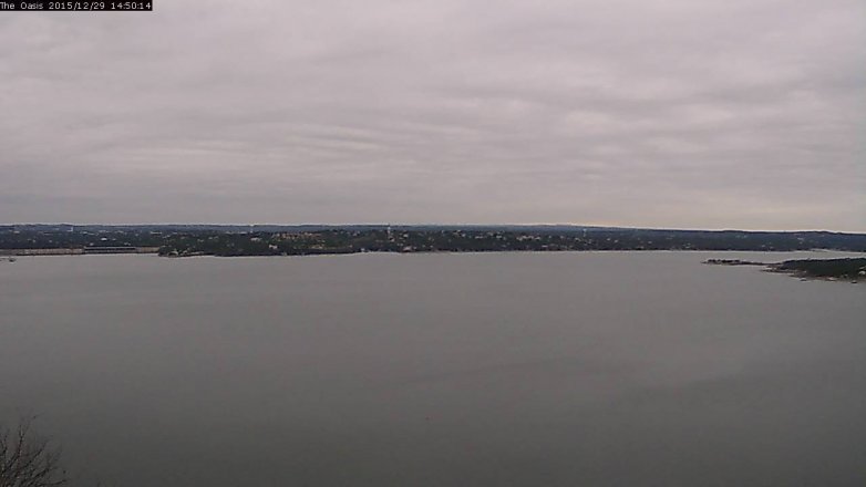 Lake Travis webcam, December 29, 2015 1:55 PM CT
