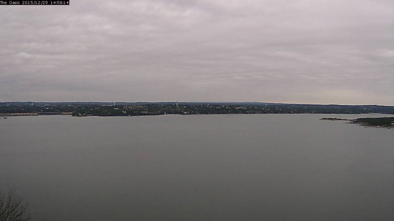 Lake Travis webcam, December 29, 2015 2:05 PM CT