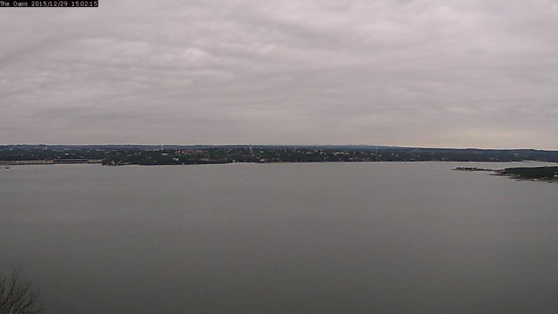 Lake Travis webcam, December 29, 2015 2:10 PM CT