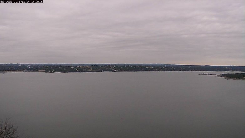 Lake Travis webcam, December 29, 2015 2:15 PM CT