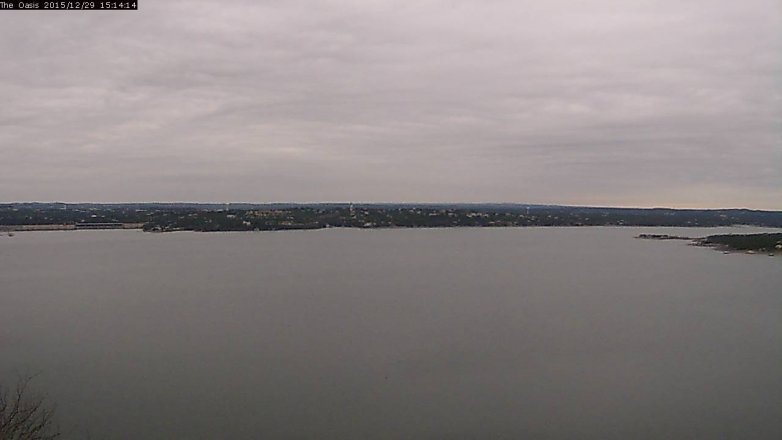 Lake Travis webcam, December 29, 2015 2:20 PM CT
