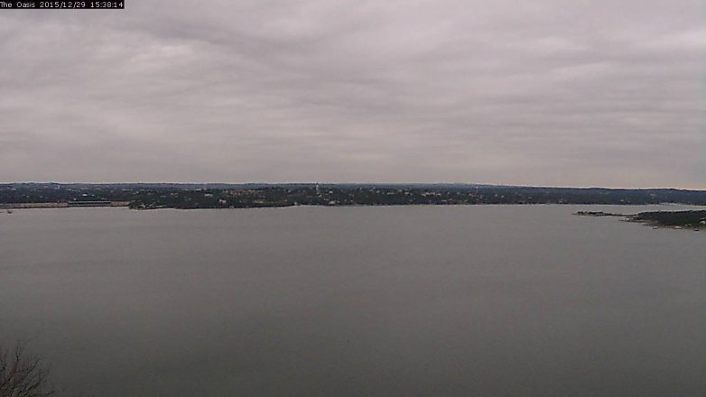 Lake Travis webcam, December 29, 2015 2:45 PM CT