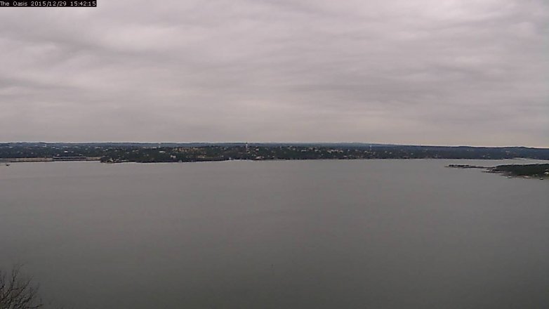 Lake Travis webcam, December 29, 2015 2:50 PM CT