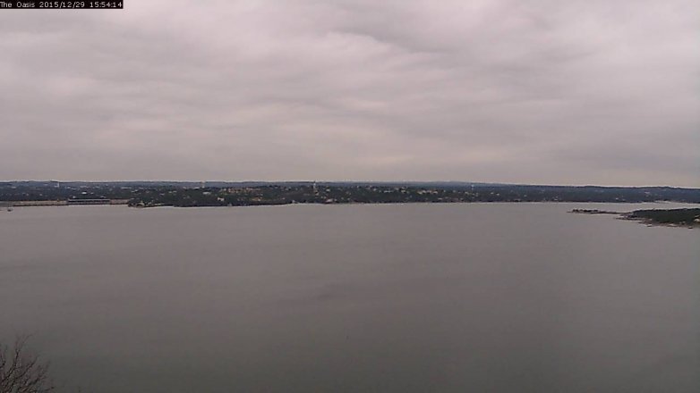 Lake Travis webcam, December 29, 2015 3:00 PM CT