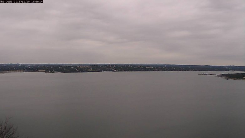 Lake Travis webcam, December 29, 2015 3:05 PM CT