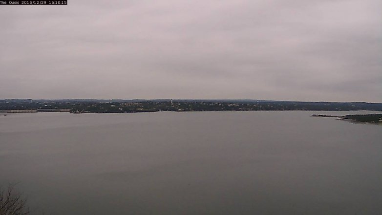 Lake Travis webcam, December 29, 2015 3:15 PM CT