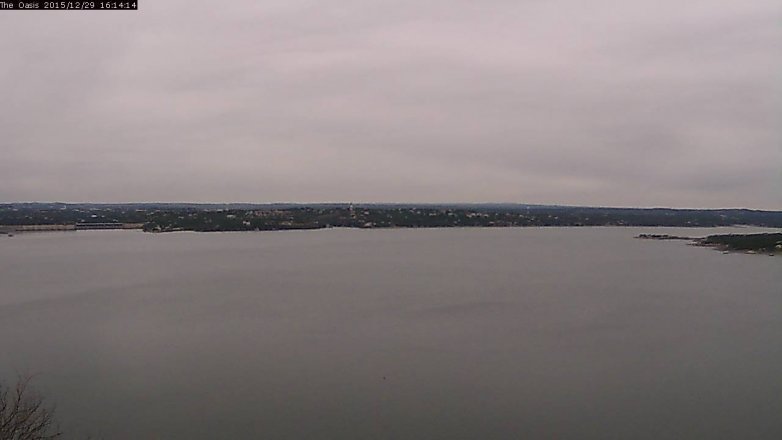Lake Travis webcam, December 29, 2015 3:20 PM CT