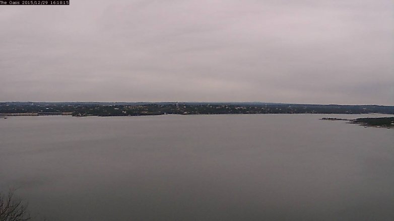 Lake Travis webcam, December 29, 2015 3:25 PM CT