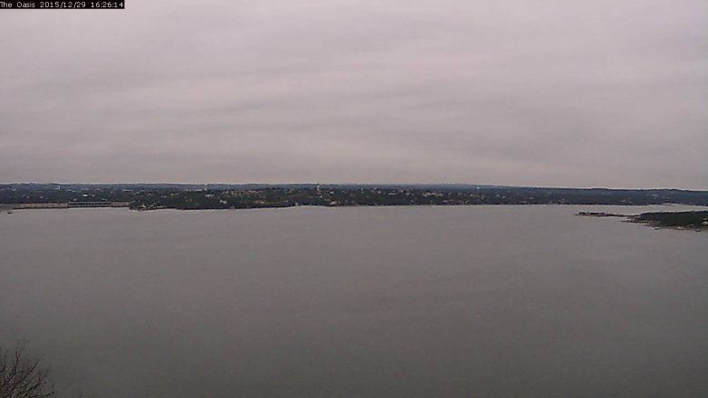 Lake Travis webcam, December 29, 2015 3:35 PM CT