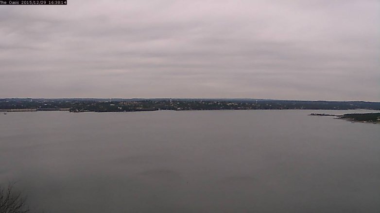 Lake Travis webcam, December 29, 2015 3:45 PM CT