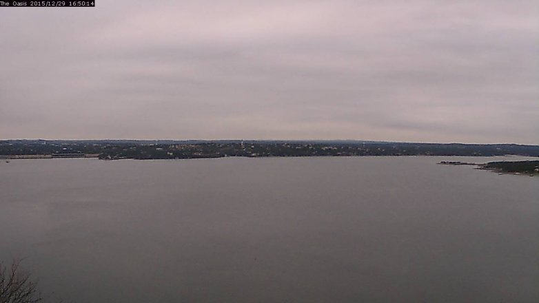 Lake Travis webcam, December 29, 2015 3:55 PM CT