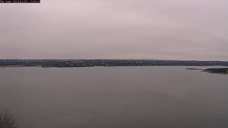 Lake Travis webcam, December 29, 2015 4:10 PM CT