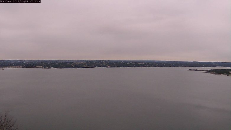 Lake Travis webcam, December 29, 2015 4:15 PM CT