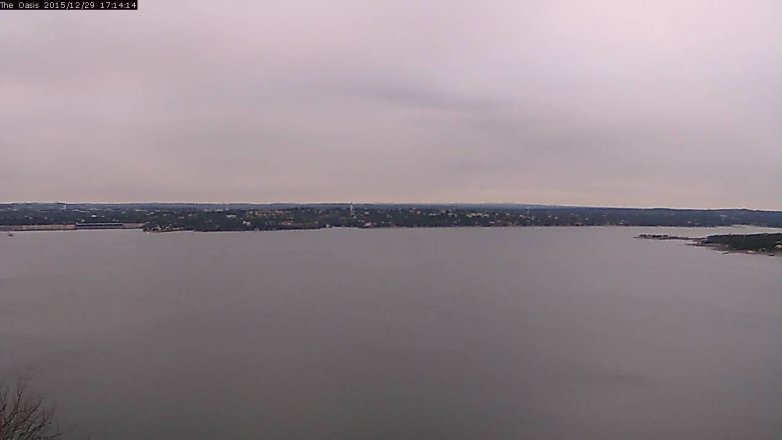 Lake Travis webcam, December 29, 2015 4:20 PM CT