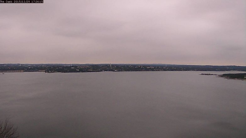 Lake Travis webcam, December 29, 2015 4:35 PM CT