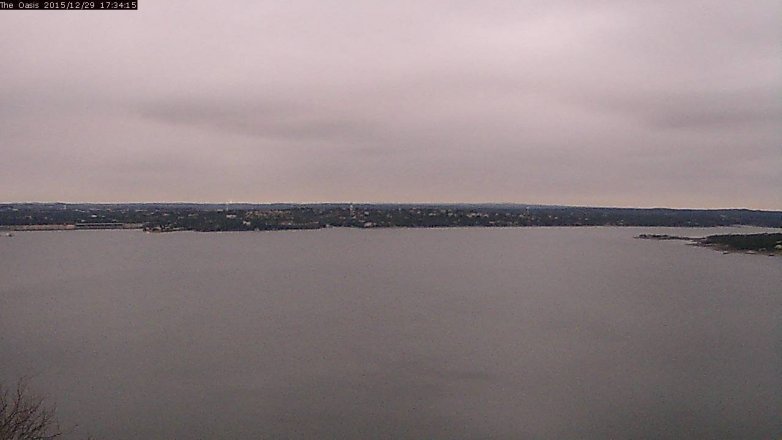 Lake Travis webcam, December 29, 2015 4:40 PM CT