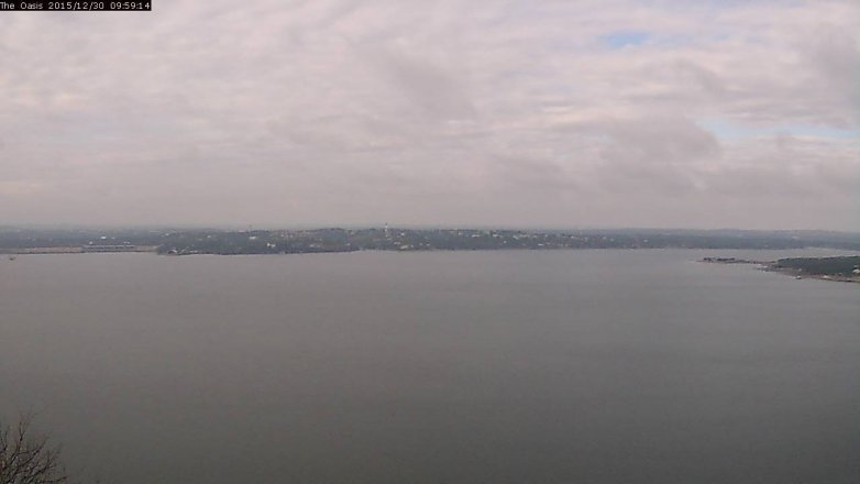 Lake Travis webcam, December 30, 2015 9:05 AM CT