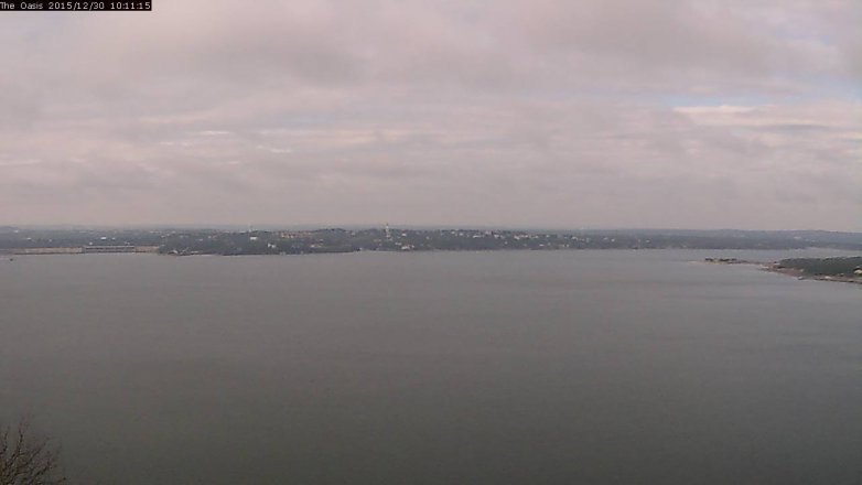 Lake Travis webcam, December 30, 2015 9:20 AM CT