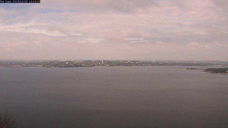 Lake Travis webcam, December 30, 2015 9:25 AM CT