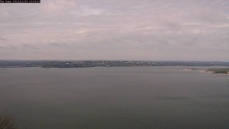 Lake Travis webcam, December 30, 2015 9:45 AM CT