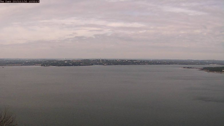 Lake Travis webcam, December 30, 2015 9:55 AM CT