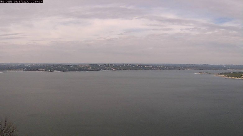 Lake Travis webcam, December 30, 2015 10:00 AM CT