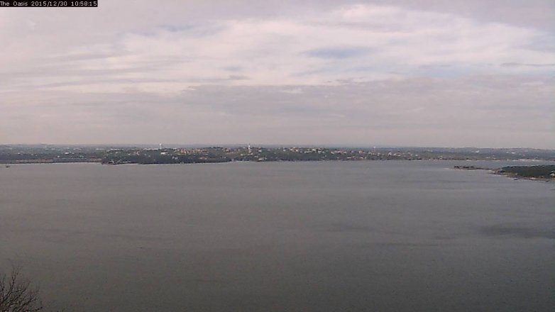 Lake Travis webcam, December 30, 2015 10:05 AM CT
