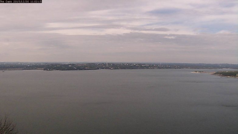 Lake Travis webcam, December 30, 2015 10:10 AM CT
