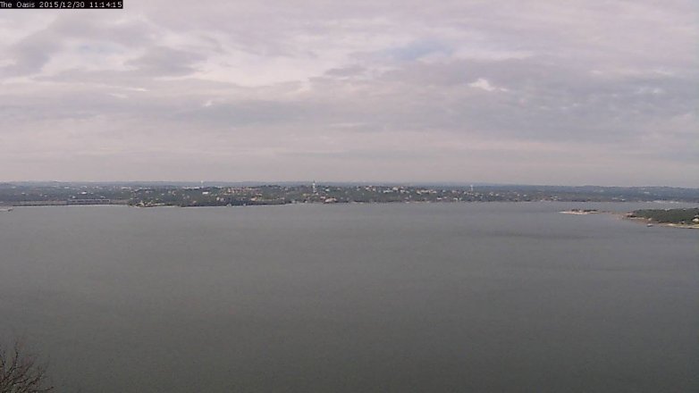 Lake Travis webcam, December 30, 2015 10:20 AM CT