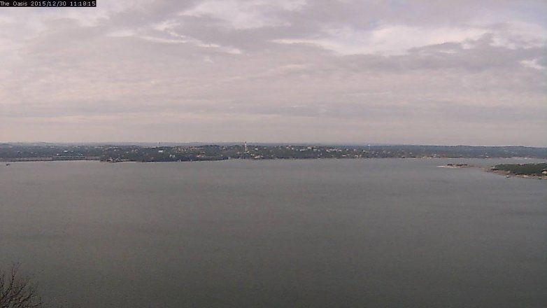 Lake Travis webcam, December 30, 2015 10:25 AM CT