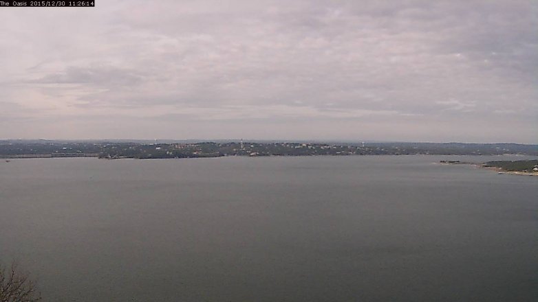 Lake Travis webcam, December 30, 2015 10:30 AM CT