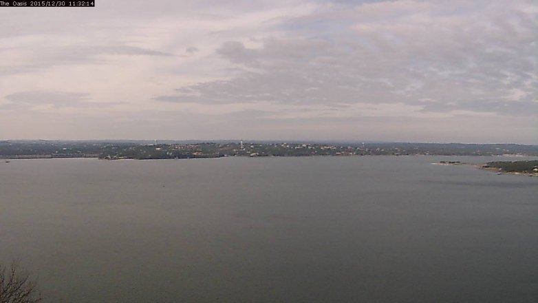 Lake Travis webcam, December 30, 2015 10:40 AM CT