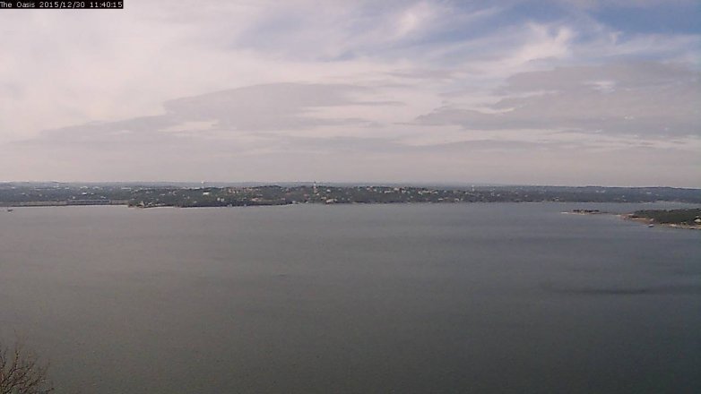 Lake Travis webcam, December 30, 2015 10:45 AM CT