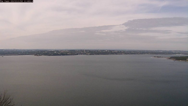 Lake Travis webcam, December 30, 2015 10:55 AM CT