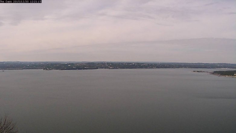 Lake Travis webcam, December 30, 2015 11:30 AM CT