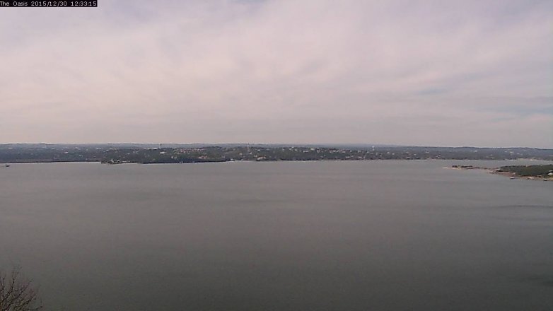Lake Travis webcam, December 30, 2015 11:40 AM CT