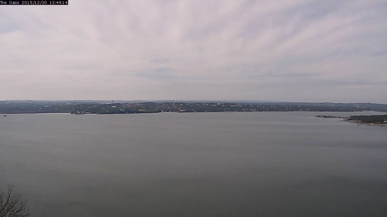 Lake Travis webcam, December 30, 2015 11:55 AM CT