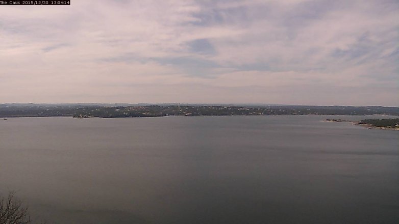 Lake Travis webcam, December 30, 2015 12:10 PM CT