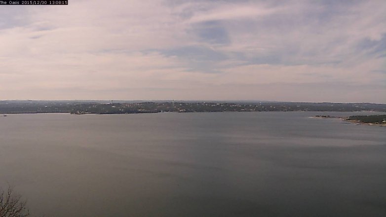 Lake Travis webcam, December 30, 2015 12:15 PM CT