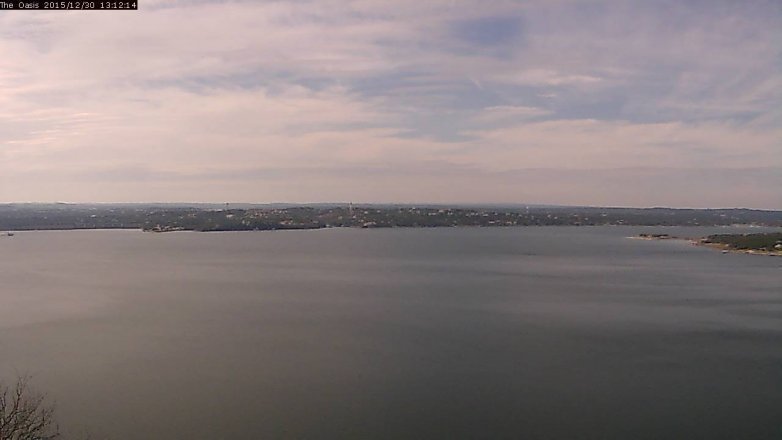 Lake Travis webcam, December 30, 2015 12:20 PM CT