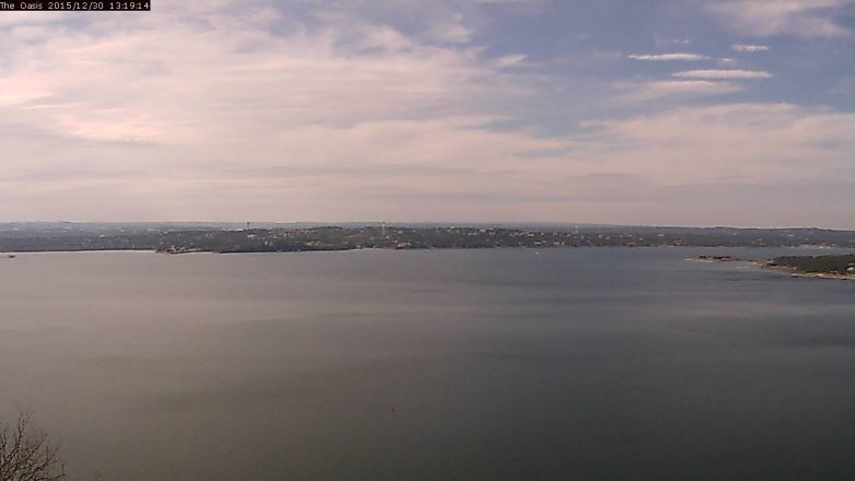 Lake Travis webcam, December 30, 2015 12:25 PM CT