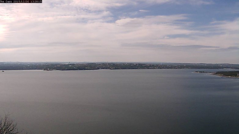 Lake Travis webcam, December 30, 2015 12:35 PM CT
