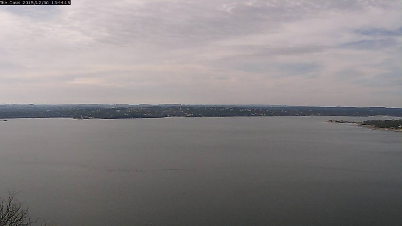 Lake Travis webcam, December 30, 2015 12:50 PM CT
