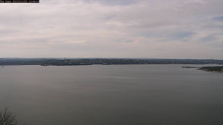 Lake Travis webcam, December 30, 2015 12:55 PM CT